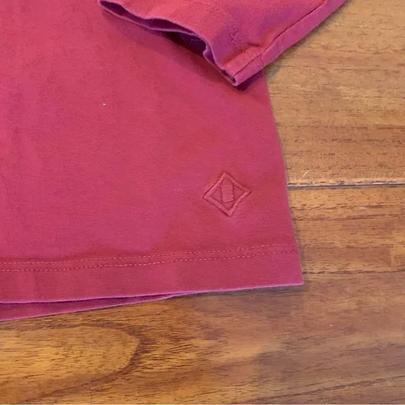 Fair Indigo Long Sleeve Tee Women's Size L Red Organic Pima Cotton Made In Peru - Picture 3 of 8